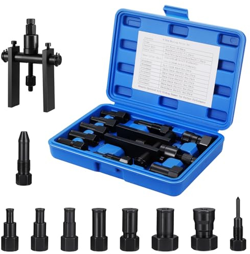 Kinsinder Lot de 10 outils d'extraction de roulement intérieur pour store de moto, 8-25 mm, extracteur de roulement de roue avec étui