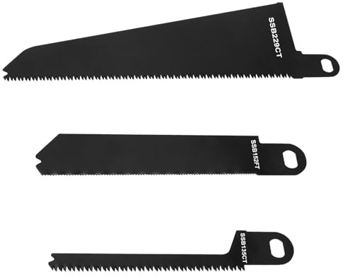 3pcs Reciprocating Saw Blades, Black Scorpion Saw Blades Kit, Metal Reciprocating Saw Blades Compatible With Black And Decker Scorpion Saws Blades for Wood, Plastic, Metal, Hardwood