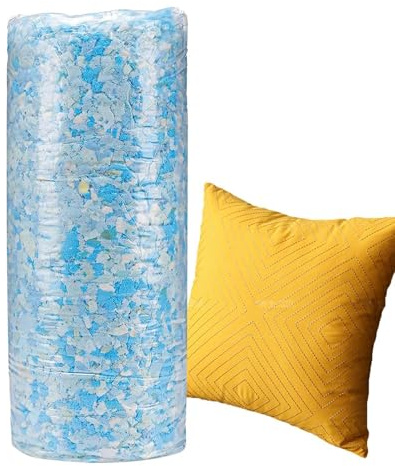 Memory Foam Kuddfyllning - 5 kg strimlat fyllt skum | Mjuk soffa kuddstoppning, inre ersättning för plyschleksaker, gosedjur, sittsäckar och klädsel