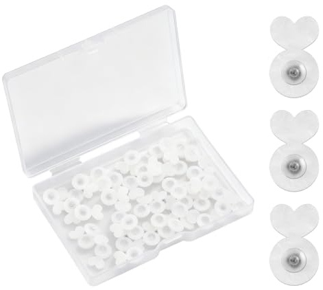 48 Piezas de Elevadores Pendientes para Orejas Caídas, Soportes y Topes Silicona en Forma Corazón para Pendientes Grandes y Pesados Soportes Seguridad de Repuesto