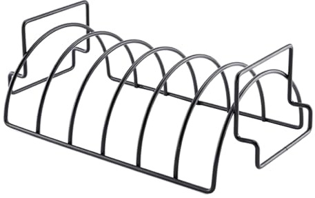 CALLARON Supporto per Costine in Acciaio Inossidabile Non Aderente a Forma a U per Barbecue All'aperto, Massimizza Lo Spazio Griglia e Supporta Carichi Pesanti per Carne Grande