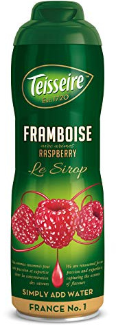 Teisseire Le Sirop - Sabor afrutado - Cordial - Ingredientes naturales - Perfecto para cócteles, tés, postres, frambuesa - 600 ml, 48 porciones