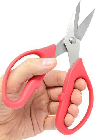 Forbici Pelletteria – Lame Corte, Durevoli, Affilate, Acciaio Inox – Taglio Agevole – Impugnatura Grande e Comoda per Artigianato, Cucito, Bricolage, Cinture, Cotone, Tela, Ufficio, Casa