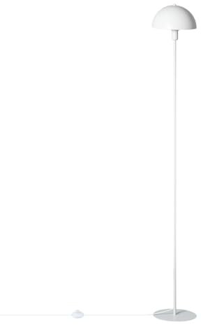 LEDKIA LIGHTING - Lampada da Terra Metallo Madow | Design Elegante | Compatibile con Lampadina E14 fino a 40W | Ideale per Soggiorno, Cucina, Camera | Resistente e Leggera, Bianco