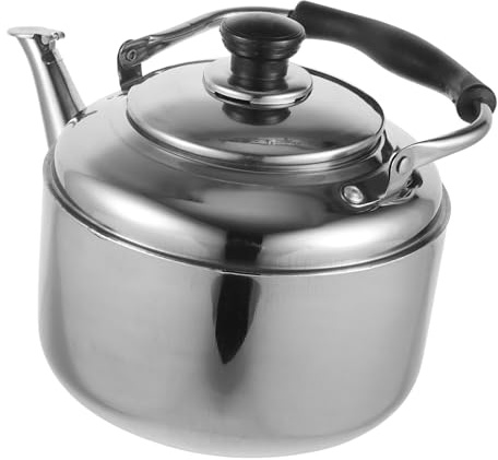 Angoily Bouilloire en Acier Inoxydable de 3000ml Sifflet, Confortable à Tenir et Ébullition pour Plaque à Induction et Usage Domestique