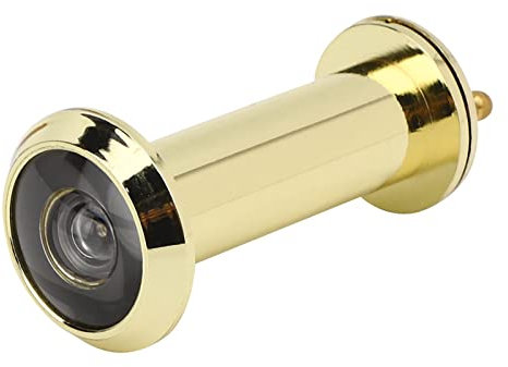 Spioncino per Porta in Ottone, Spioncino per Spioncino con Copertura Della Privacy Rotante Resistente per Spessore Porta 55-90 mm, Angolo Antifurto 220 Gradi, Sicurezza per Casa, Ufficio, Hotel