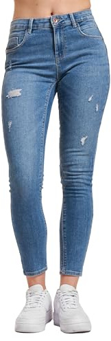 ONLY Women's Onldaisy Reg Push Up Sk ANK DEST DNM Box Jeans, Medium Blue (Medium Blue Denim), 31W x 32L