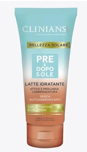 CLINIANS | Latte Idratante Pre&Dopo Sole, con Attivatore di Melatonina, 200mL