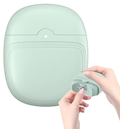 Automatisk nagelklippare - Elektrisk nagelfil för barn | För småbarn 2-hastighets USB-uppladdningsbar nagelklippare med förvaringslåda för och nagelspån Jimii