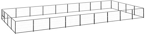 GuyAna Hundezwinger Schwarz 36 m² Stahl Hundeabsperrgitter Wurfbox FüR Hunde Hundegitter Wohnung