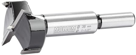 Mollom 1-1/2 (38mm) MèChe Forstner Pour Travail Du Bois PréCis Avec Carbure Yg8 Durable D'Une éPaisseur De 2,0 Mm, IdéAle Pour Le Bois Dur, Le Plastique, Le Contreplaqué
