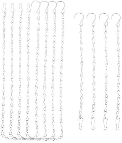 BESPORTBLE 8 Pièces Chaîne De Cage à Oiseaux Crochet Cage Oiseaux Pots Pour Plantes Chaîne De Lanterne De Suspension Pour Pot De Fleurs De Pot De Fleur Volière Le Fer Cintre