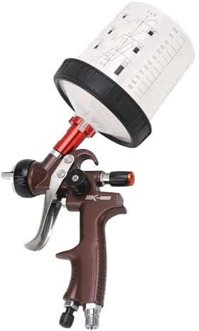 Spruzzatore di Vernice, Resistente all'Usura, Versatile Pistola a Spruzzo Ad Aria Compressa con Etichetta Trasparente Kit Premium Alluminio Forgiato Monopezzo per Verniciatura