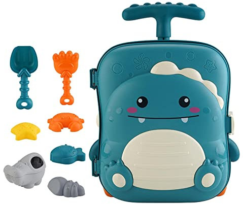 TTETTZ Ensemble de Jouets de Plage pour Enfants Valise Trolley Miniature Jeux de Sable pour Piscines et Voyages