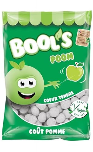 Délicieux Poom goût pomme de BOOL'S - Irrésistible bonbon de 180g Idéal pour les gourmands - Saveur pomme acidulée Artisanat gourmand - Catégorie - Le Lot De 4