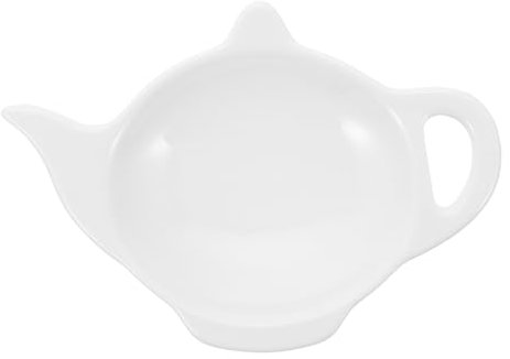 TOPBATHY Ceramic Teabag Dish Condiment Dish for Tea Lovers Small Teabag Holder Home Decor Vanity Tray