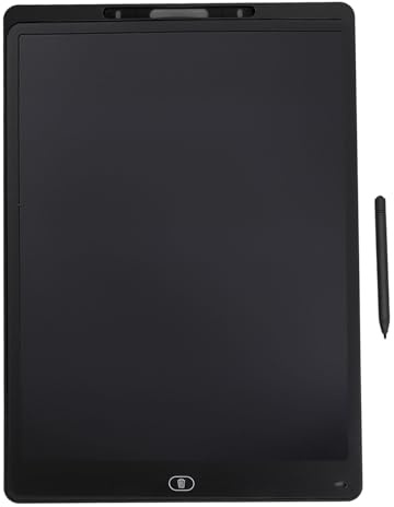 20 Zoll Zeichentablett, Elektronisches Zeichenschreibbrett mit Druckempfindlicher LCD Handschrift, Löschbares Zeichenbrett Zum Malen, Unterrichten (Black)