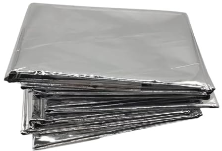 Fenteer Lot de 5 Couvertures d'urgence pour équipement de Camping en Plein Air Froid