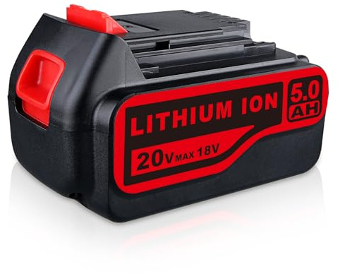 LB2X4020 20V 5.0Ah Compatible with Black and Decker 20V Battery Replacement for Black and Decker Battery Li-ion Battery LBXR2020 LB2X4020-OPE LBXR20-OPE LBX4020 for Cordless Power Tools
