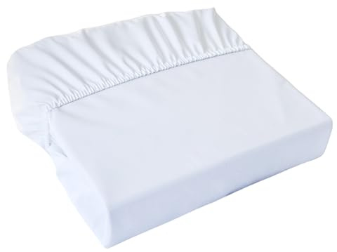 Single Microfiber Fitted Sheet, White by NANGAL BEDDING | Bottom Sheets | Premium Quality 100GSM Soft Brushed Fabric | 14 Inchs Deep Pocket | All Around Elastic | Breathable | Shrink & Fade Resistant