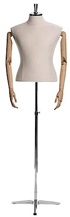 WYRMB Halbkörper-Mannequin, Schaufensterpuppe, Schaufensterpuppe, Verstellbar, Weiblicher Mannequin-Torso, Juweliergeschäft, Bekleidungsgeschäft, Halbkörper
