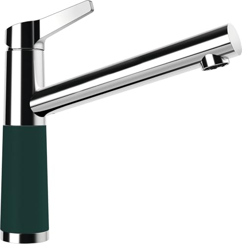Schock 554003IVY Küchenarmatur SC-510 IVY – farbige Niederdruck Armatur CRISTADUR mit Festauslauf