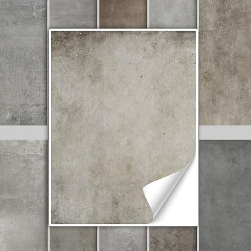 GRAZDesign Selbstklebende Fliesenaufkleber Set - Textur Betonoptik für Bad & Küche, Wasserdichter Wand-Aufkleber, Einfaches Anbringen & Entfernen, 10er Pack - 20x25cm