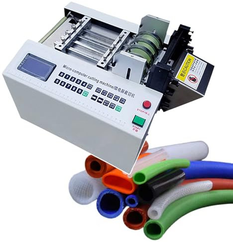 MOKLYF Macchina per Il Taglio di Tubi termoretraibili Completamente Automatica, tagliatubi Elettrico per Tubi da 300 W con Controllo Tramite microcomputer, Taglio Liscio, Senza sbavature(220V