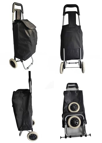 57Ltr Lightweight Shopping Trolley 2025 model, Hard Wearing & Foldaway Push/Pull Cart for Easy Storage