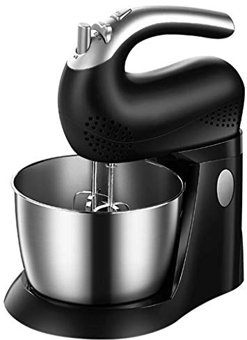 Pétrin à pâte, batteur sur socle, batteur à tête inclinable, électrique, pour la cuisine, bol en acier inoxydable, noir