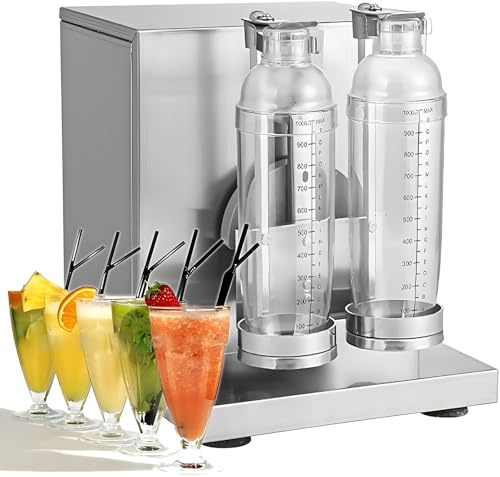 ZMJGLL Macchina Automatica per agitare Il tè al Latte, per Il tè Bolle Boba Tea, Macchina elettrica per agitare Il tè al Latte, Succo di Frutta caffè Latte Vino Cocktail Doppia Tazza