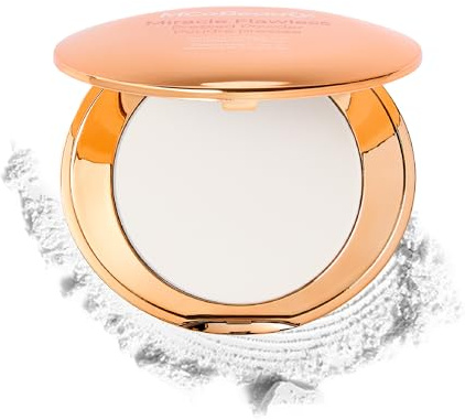 MCoBeauty - Miracle Flawless Pressed Powder - Translucent - Compact Powder with Rose Flower Extract and Sweet Almond Oil - Helps Finish and Refine the Look of Makeup