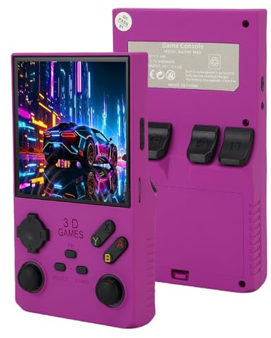 VBESTLIFE V40 MAX Retry Handhell Game Console, 8 GB+ 256 GB, Emulatori Incorporati 49+, Schermo HD da 4,0 Pollici, Batteria da 4000MAH, Console di Videogiochi Portatile (PURPLE)