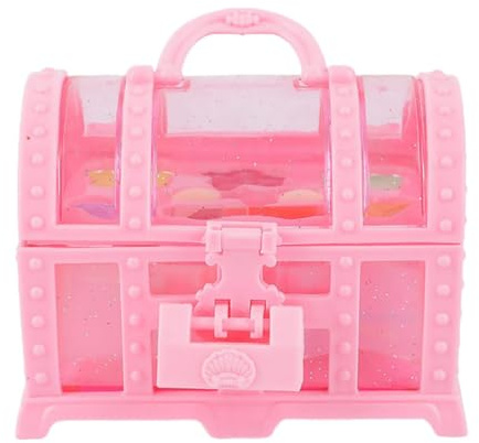 GARIOUANS Mädchen Schminkspielzeug Satz aus Kunststoff mit Reichhaltigem Zubehör Verschleißfest und Sicher Getestet als Prinzessin Schmuckbox für Kinder Zufällige Farbe