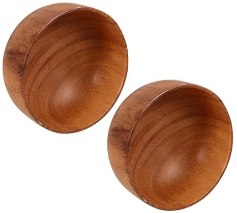 JECOMPRIS 2 Piezas Bandeja Para Joyas Cuenco De Madera Salsera Frutero De Madera Para Aperitivos