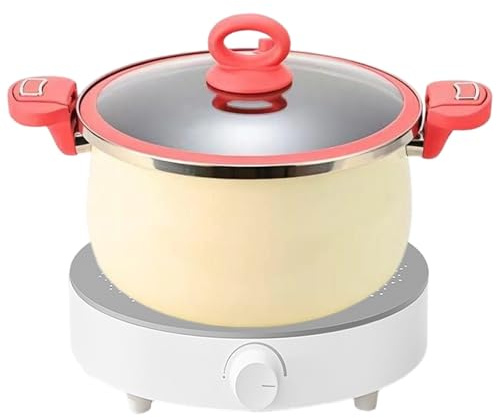 Pentola a pressione – Pentola a doppia maniglia con chiusura nutriente per stufati e carni, pentola in acciaio con coperchio sicuro, cottura rapida e distribuzione uniforme del calore per chef