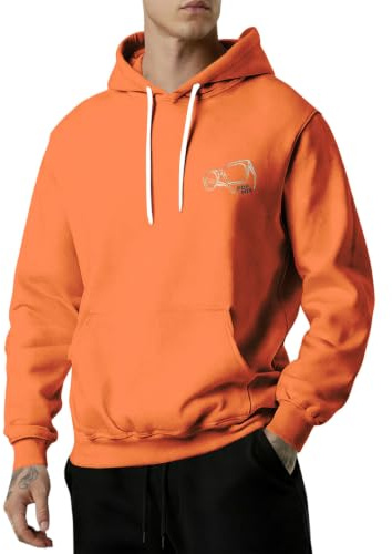 Generisk tröja elegant med fickor huvtröja män oversize med tryck | Huvtröja herr huvtröja mode casual tröja enfärgad tröja andas sweatshirt lätt arbetströja