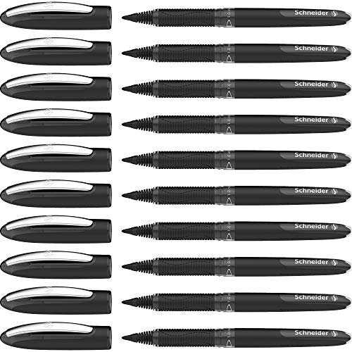Schneider 183601 One Sign Tintenroller (dokumentenecht, Strichstärke 1 mm) schwarz, 10er Pack
