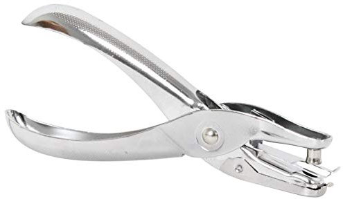 Confezione da 12 - Perforatore a Pinza, 1 foro tondo a pinza, Punzonatore per Fare Cerchi, Punzonatrice a Singolo Foro - Dimensione 6mm, Fora Fino a 10 Fogli
