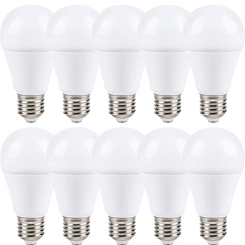 NCC-Licht 10 x LED Leuchtmittel Birnenform A60 9W E27 matt 980lm kaltweiß 6500K Tageslicht