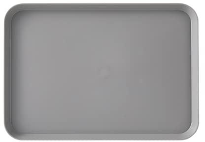 Molinka Serviertablett Tablett Rechteckig Kunststoff Esstablett Servierplatten Fast Food Servier Tablett für Gastronomie Restaurant Pub Bar (S: 20 * 15cm, Grau)