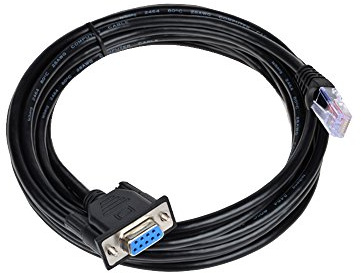 RJ45 auf RS232, LFHUKEJI DB9 9-polige serielle Port-Buchse auf RJ45-Buchse, Cat5-Ethernet-LAN-Konsole, 15 m