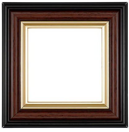 ElekTek Decorative Switch Surround Frame Cover Finger Plate Edwardian Regency Walnut Gold Large