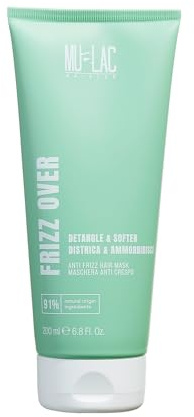 MULAC | FRIZZ OVER - Maschera Capelli Anticrespo ad Azione Districante, Latte di Cocco e Avocado, per Capelli Danneggiati e Crespi, Formula Vegan, 250ml