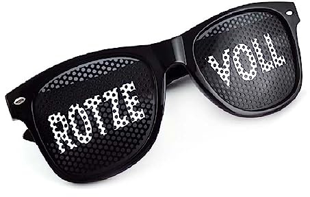 ASVP Shop Partybrille Motiv Rotze Voll“ - Spaßbrille für Mottoparty - Beklebte Sonnenbrille - UV 400