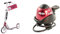 HUDORA 14764/01 BigWheel 205-Das Original mit RX Pro Technologie-Tret-Roller klappbar-City-Scooter, Magenta/Silber & NC-17 Fahrradklingel/Fahrradglocke/Fahrradhupe