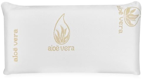 amuéblate online - Almohada Viscoelástica Visco Aloe Vera | Máximo Confort y Excelente Adaptabilidad con Propiedades Antiestrés | 80 x 40 cm