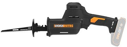 WORX WX501.9 Akku-Säbelsäge 20V – leistungsstarke Brushless Motor – 26mm Hublänge – 0-3000/min Leerlaufdrehzahl– leicht & kompakt – werkzeugloser Messerwechsel – LED Licht – ohne Akku & Ladegerät