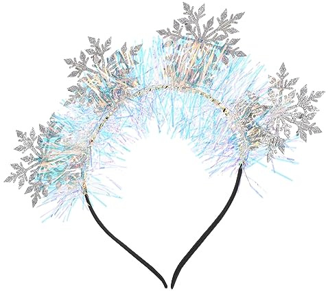 WATIIFUFU Einzigartiges Schneeflocken-stirnband Glitzerndes Weihnachtshaarband Modisches Stirnband Für Frauen Dekoratives Accessoire