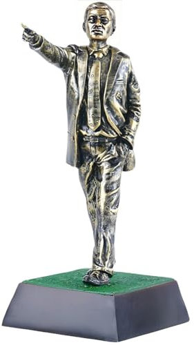 Housunzi Trophée du Tournoi de Football Trophées du Meilleur Entraîneur Statuette du Maître Tactique Mourinh Souvenirs des Fans Collections Cadeaux de Football Ornements de Vitrine du Club